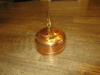 Vintage Small Solid Copper Teapot Kettle Antique Kitchen Decor 2