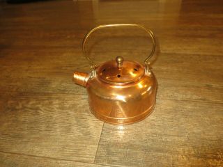 Vintage Small Solid Copper Teapot Kettle Antique Kitchen Decor 3