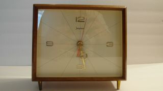 German Junghans Electora Mid Century Modern Eames Era Mantle Clock Made Germany