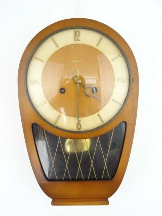 Haid German Vintage Design Mid Century 8 Day Retro Wall Clock (junghans Era)