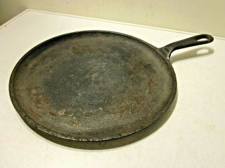 Antique/vintage No.  8 / 10 1/4 " / Cast Iron Skillet Flat Pan