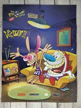 The Ren & Stimpy Show Veediots Sega Genesis Snes Game Boy Ad Art Print Poster