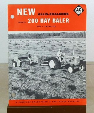 Allis Chalmers Model 200 Hay Baler Dealer Sales Vintage Brochure