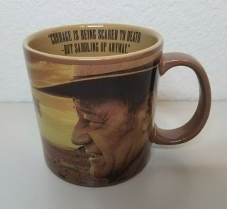 John Wayne The Duke American Legend Courage Large Coffee Cup Vandor Euc