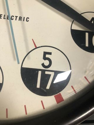 Vintage GE General Electric 12 24 Hour Bakelite Wall Clock 18” Military WOW 3