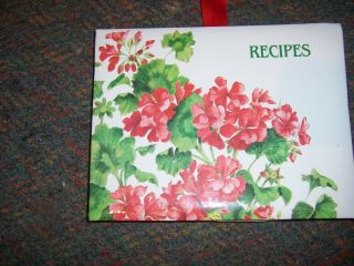 Vintage Floral Design Large Recipe Accordian File Folder