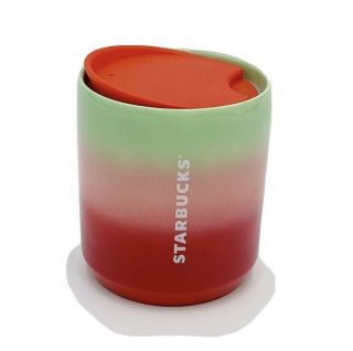 Starbucks Christmas Holiday 2020 Ceramic Mug Red/pink/green Ombre Rare