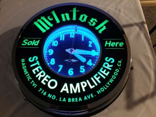 Mcintosh Neon Curtis Clock.  22 Inch.