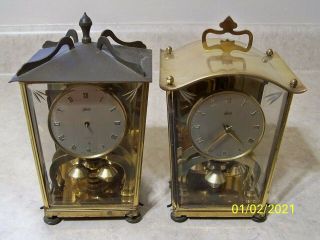 2 German Schatz & Sohne 400 Day 2 Jewel Clock 53 1 Comple,  1 For Parts/restore