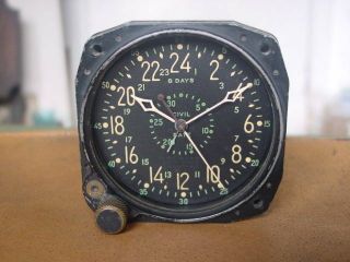 World War 2 Era Waltham Military Aircraft Clock.  Cdia