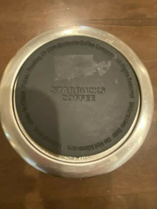 STARBUCKS COFFEE 200 Stainless Steel Rubber Bottom Argyle Pattern Travel Cup 3