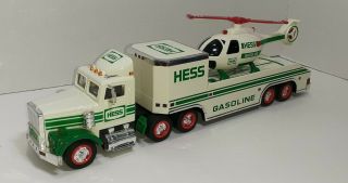 Vintage 1995 Hess Toy Truck And Helicopter With Moves,  Lights And Sounds