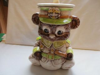 Chief Teddy Bear Cookie Jar By Treasure Craft