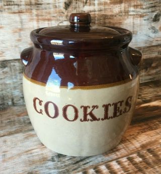 Monmouth Pottery Cookie Jar - Maple Leaf Marked