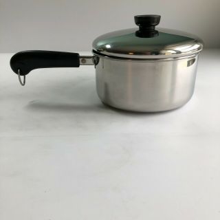 Vintage Revere Ware 1801 Stainless Steel 3 Qt Sauce Pan W/lid
