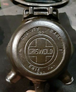 Authentic Vtg Griswold Erie Pa No 00 570 Large Logo Cast Iron Skillet Ashtray Mc