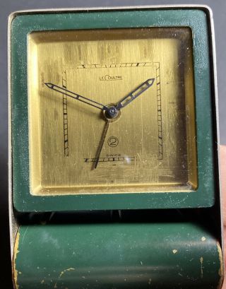 Vintage Jaeger Le Coultre 2 Days Alarm Travel Clock Swiss Made 30 