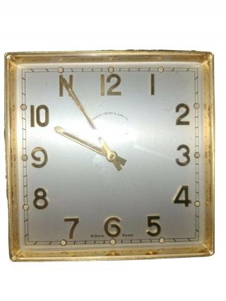 Vintage Shreve Crump & Low Co.  8 Day Swiss Brass Clock