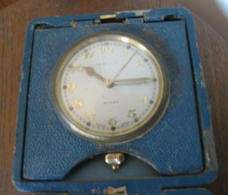 Vintage Tiffany & Co.  Travel Alarm Clock Leather Case