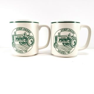 John Deere Model " B " Coffee Tea Mug Set Of 2 165 Years Tradition