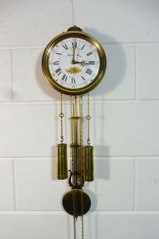 Small Wall Clock Comtoise Dutch Movement Clock Vintage Old Clock