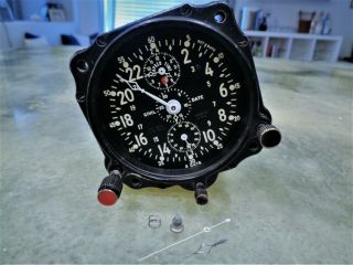 Vintage Jaeger Lecoultre Civil Date Ww2 Aircraft Clock Bu Aero Us Navy 13 Jewels