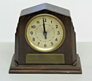 Vintage 1938 Seth Thomas Mantle Clock General Motors Acceptance
