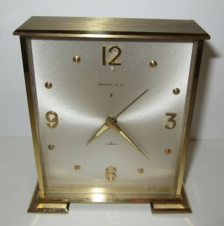 Tiffany & Co Desk Alarm Clock 8 - Day,  7 Jewels Mechanical Wind Up