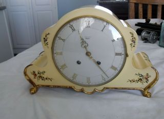 Junghans Meister A - G Carriage Mantle Clock W.  33 Germany 53 3 Key Wind