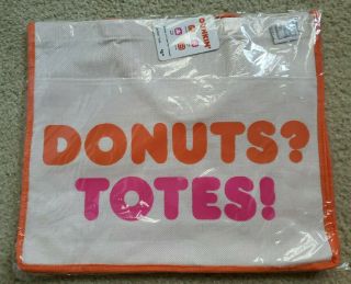 Dunkin Donuts Limited Edition 2019 Tote Beach Bag Tote Beige Pink Orange
