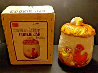 Vintage 1976 Sears Roebuck Ceramic Chicken Little Cookie Jar 9 1/2 " Japan Nest