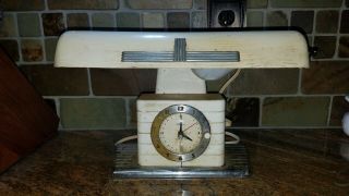 Vintage Telechron Minitmaster Stove Oven Clock Timer With Light Art Deco Chrome