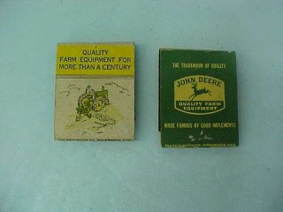 2 John Deere Advertising Matchbooks (1950 