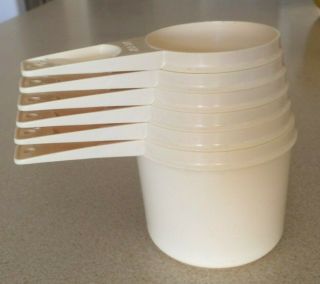 Complete Set Of 6 Vintage Tupperware Nesting Measuring Cups Almond