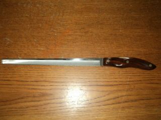 Vintage Cutco Kitchen Knife 1024 Serrated Bread Slicer - Brown Handle - 9.  5 Inch