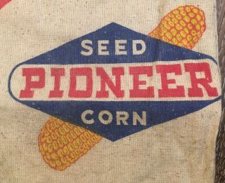Vintage PIONEER SEED Hybrid corn bag bushel sack variety 371 - MF 13 