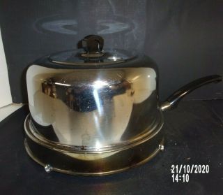 Vtg Mid Century Everedy Ovenola Stove Top Oven Stainless Steel Made In The Usa