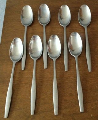 Dansk Variation Germany Stainless Flatware 8 Place Oval Spoons
