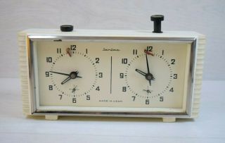Vintage Collectible Mechanical Chess Clock Timer Jantar Russian Ussr Tournament