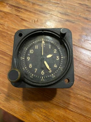 Waltham Type A - 13a Mechanical Aircraft Clock (2,  3/8 " 8 Day)