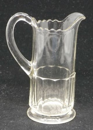Old Eapg Pressed Glass Pitcher,  Scotch Preserving Co.  Bellaire,  Ohio Advertising