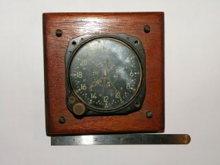 Vintage WALTHAM WATCH COMPANY 8 Day Aircraft Clock US NAVY WWII 2