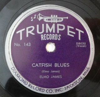 ELMORE JAMES Dust My Broom TRUMPET 78 VG HEAR plays well elmo catfish blues 3