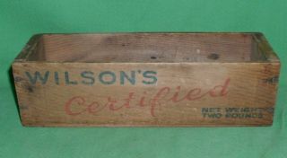 Vintage Wooden Cheese Box,  Wilson’s Certified,  2 Lb Chicago Illinois American