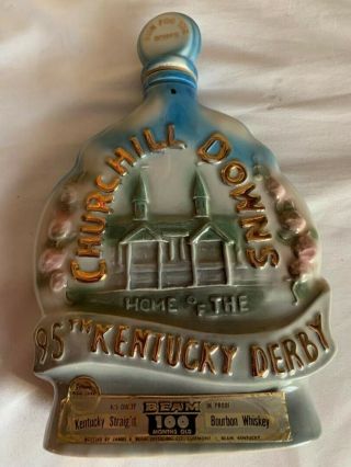 Jim Beam Regal China Bottle - Churchill Downs 95th Kentucky Derby - Pink Roses