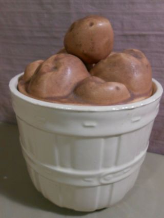 Vintage Mc Coy Cookie Jar - Basket Of Potatoes 0274 Mccoy Usa
