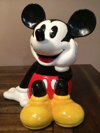 Treasure Craft Disney Cookie Jar Mickey Mouse 12 " Tall