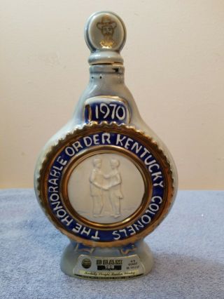 Vintage Jim Beam 1970 The Honorable Order Kentucky Colonels Barbecue Decanter