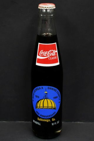 1989 Gold Rush Days Dahlonega Ga 10th Anniversary Coca Cola Bottle 10oz Tall