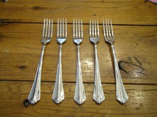 Set Of 5 Oneida Julliard Dinner Forks